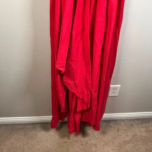 Hello Molly My Standards Maxi Dress Size 4 Red Assymetrical Event Party Wedding - Picture 8 of 12